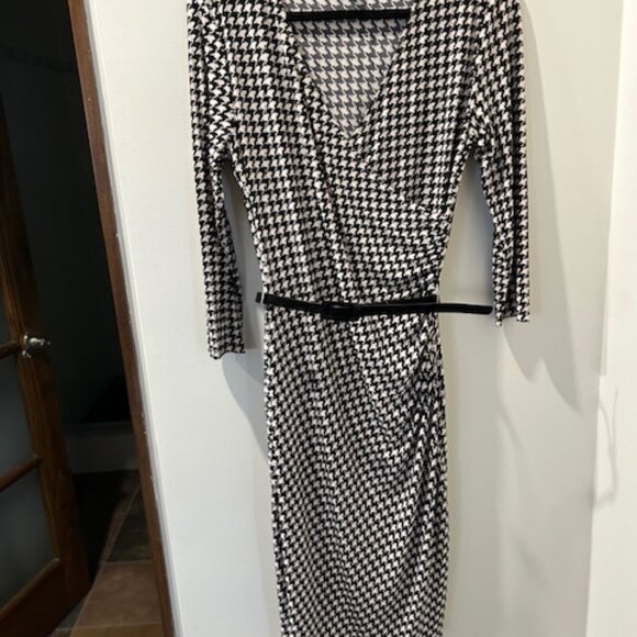 Ralph Lauren black and white checkered dress. Small - Picture 1 of 12